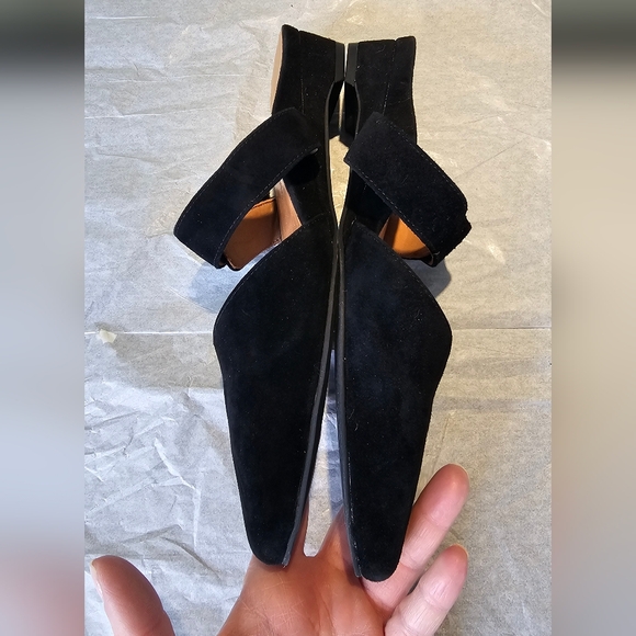 L'Amour Womens Baruk Black Suede Mules Size  7 - Picture 3 of 8